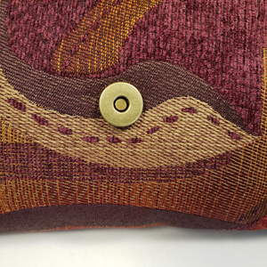 CRANBERRY & PURPLE Handmade Short Brim Hat & Handbag Set