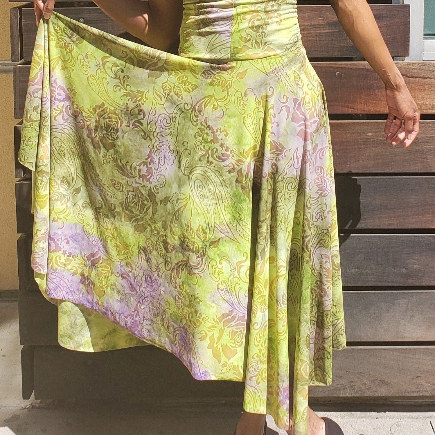 PEA GREEN Kerchief Dress Set.
