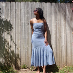 Load image into Gallery viewer, POWDER BLUE SHREDDED Mermaid Dress Set.
