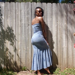 Load image into Gallery viewer, POWDER BLUE SHREDDED Mermaid Dress Set.
