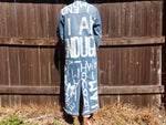 Load image into Gallery viewer, &quot;I AM ENOUGH&quot; Hand Bleached Women&#39;s Denim Jacket
