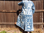 Load image into Gallery viewer, &quot;I AM ENOUGH&quot; Hand Bleached Women&#39;s Denim Jacket
