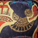 Load image into Gallery viewer, Decorative Pillow- African Woman Orange &amp; Blue
