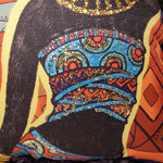 Load image into Gallery viewer, Decorative Pillow- African Woman Orange &amp; Blue
