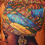 Load image into Gallery viewer, Decorative Pillow- Beautiful Woman Colorful Headwrap

