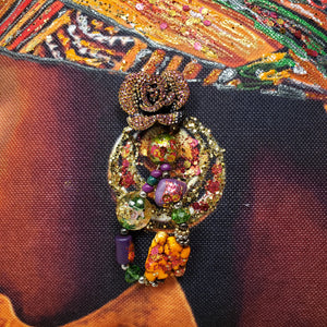 Decorative Pillow- Beautiful Woman Colorful Headwrap