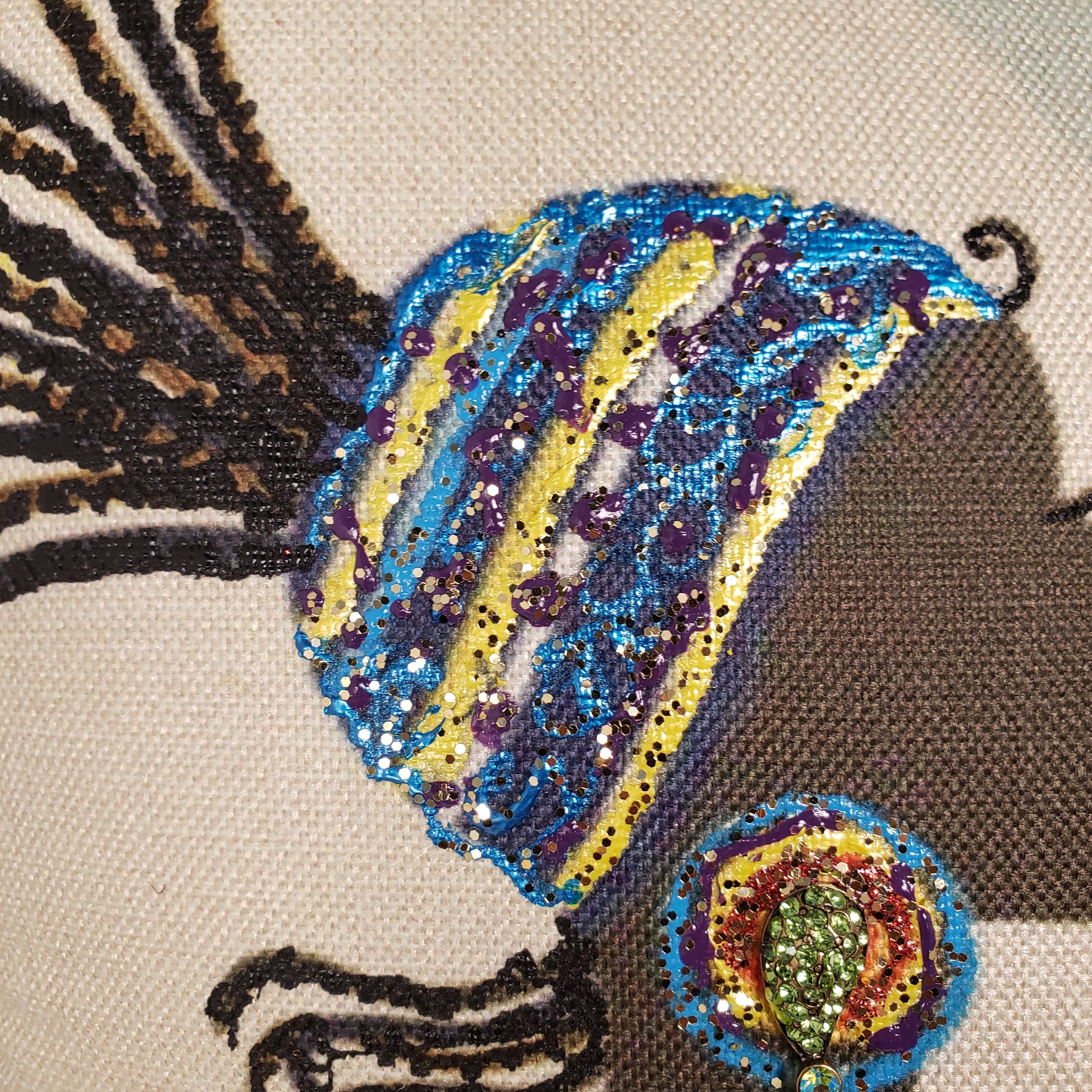 Decorative Pillow- African Woman Butterfly Design