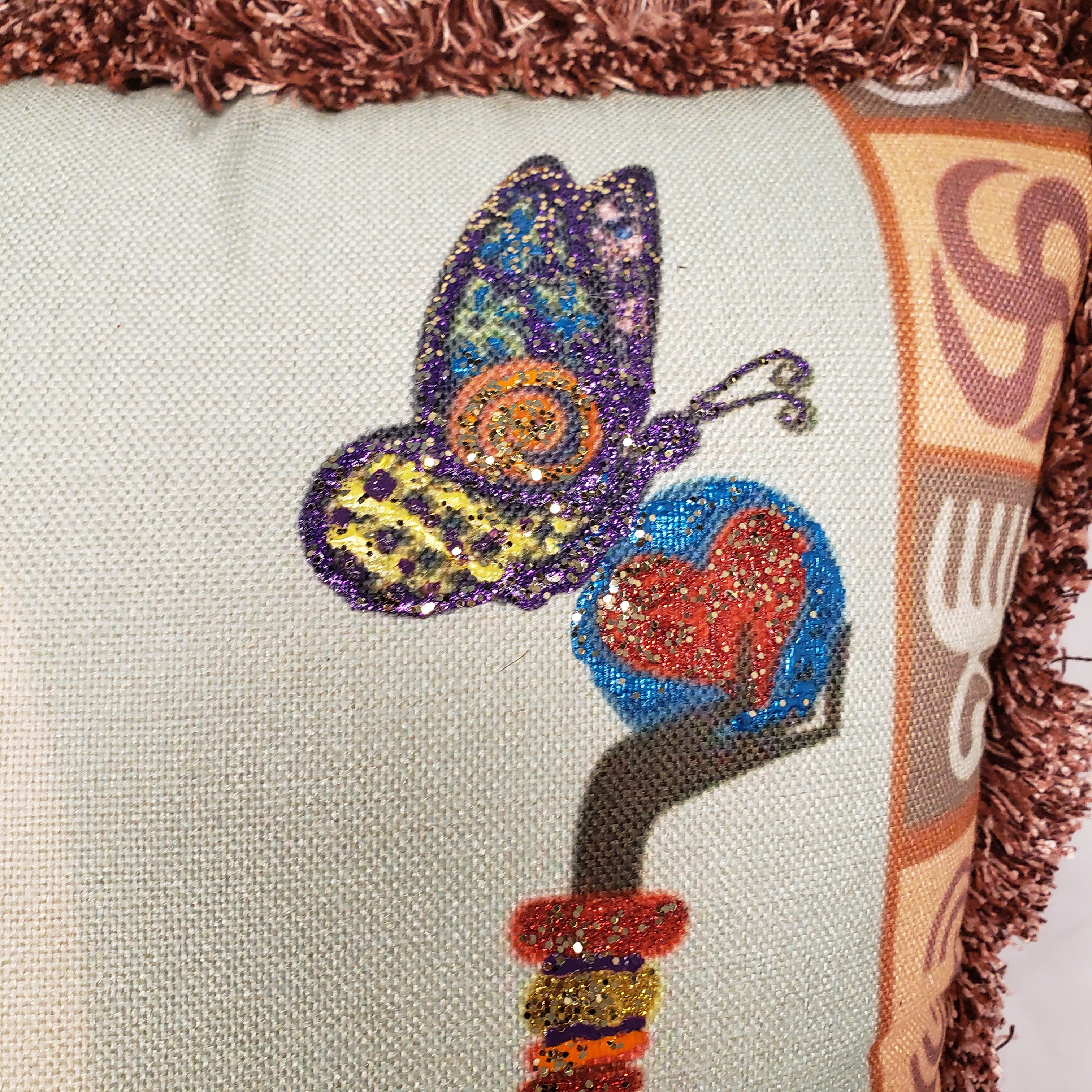 Decorative Pillow- African Woman Butterfly Design