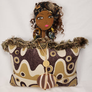 Pillow Doll- Brown & Beige