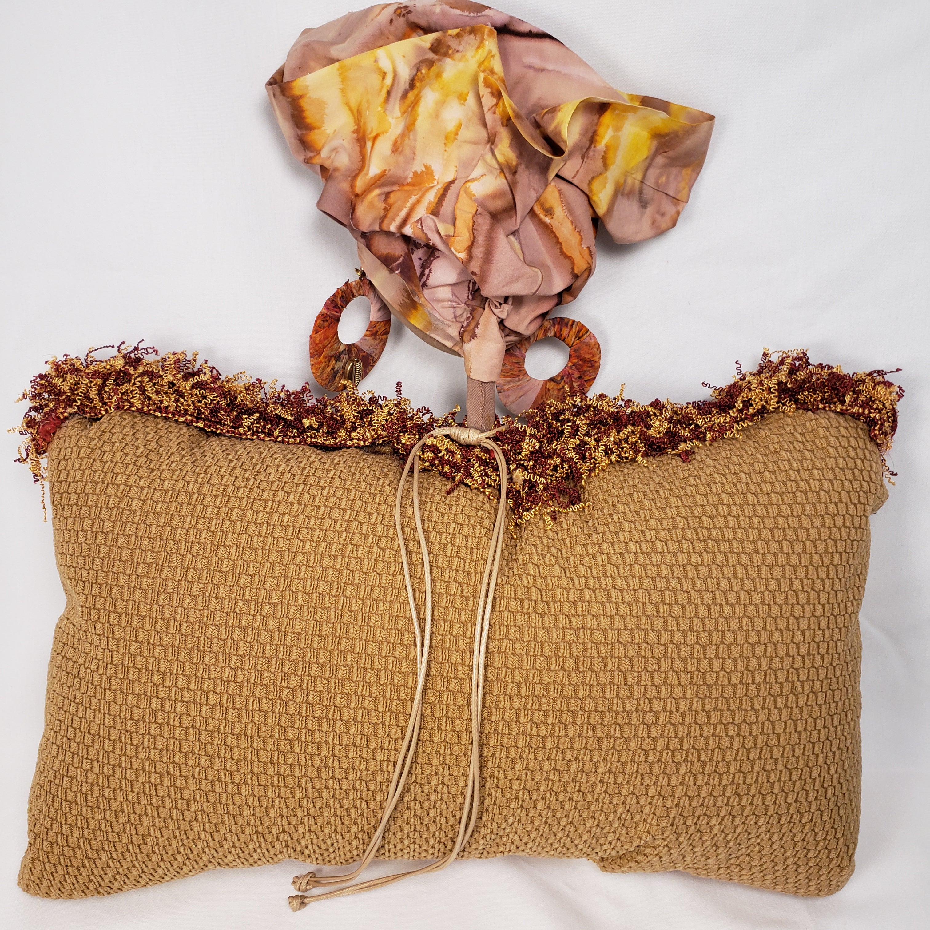 Pillow Doll- Beige, Rust, Cream