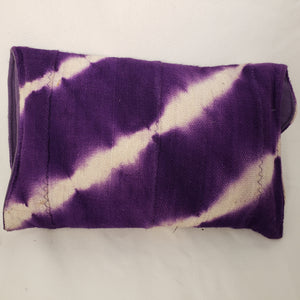 PURPLE MUDCLOTH Handmade Short Brim Hat & Handbag Set