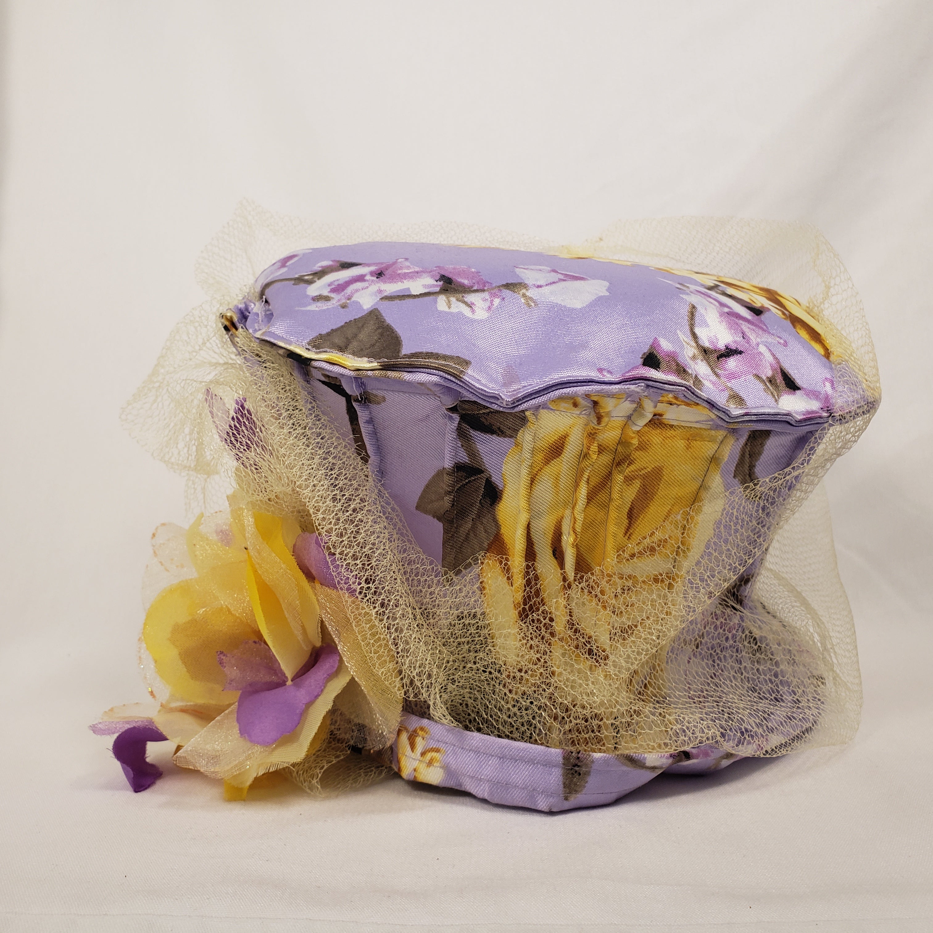 LAVENDER & CANARY Handmade Short Brim Hat & Handbag Set