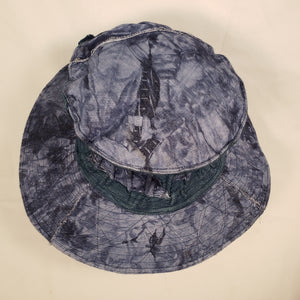 TIE-DYE DENIM Handmade Wide Brim Hat