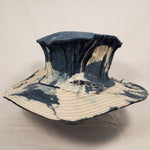 Load image into Gallery viewer, ACID WASHED DENIM Handmade Wide Brim Hat
