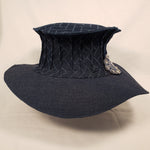 Load image into Gallery viewer, DARK DENIM Handmade Wide Brim Hat

