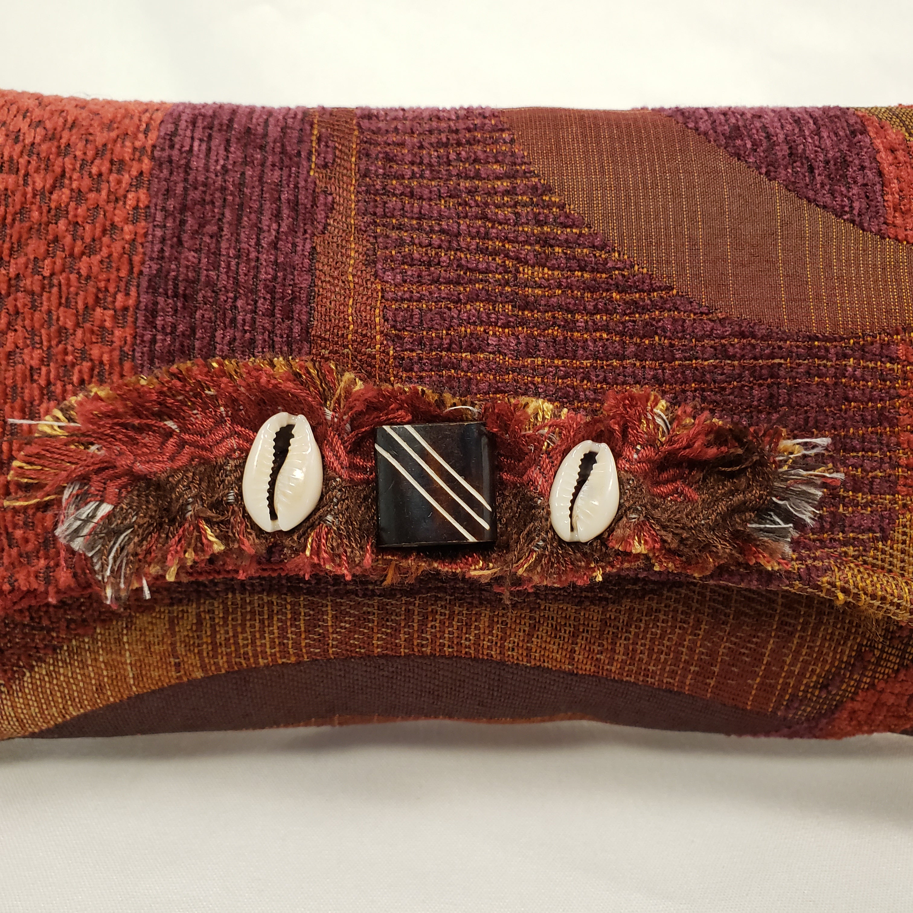 CRANBERRY & PURPLE Handmade Short Brim Hat & Handbag Set