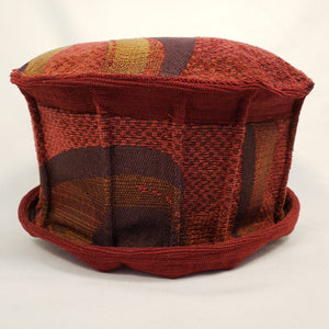 CRANBERRY & PURPLE Handmade Short Brim Hat & Handbag Set