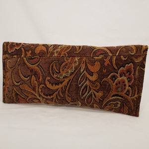 Brown & Mustard Handmade Short Brim Hat & Handbag Set