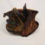 Load image into Gallery viewer, Brown &amp; Mustard Handmade Short Brim Hat &amp; Handbag Set
