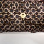 Load image into Gallery viewer, BLACK &amp; GOLD Handmade Brocade Short Brim Hat &amp; Handbag Set
