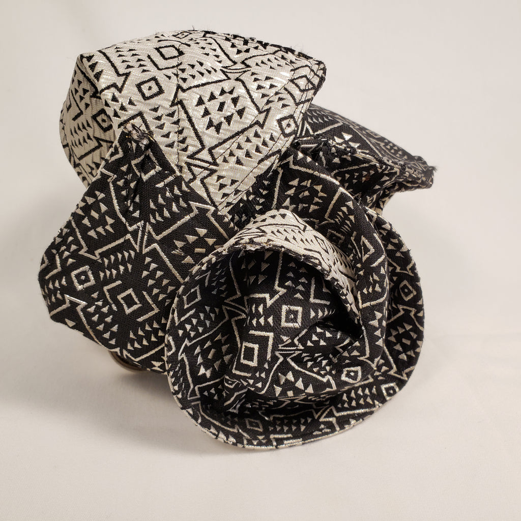 Handmade Brocade Short Brim Hat (Front)