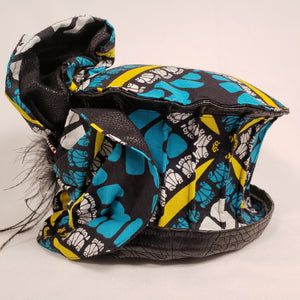 Handmade Short Brim Ankara Hat (Side)