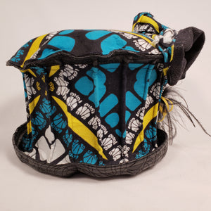 Handmade Short Brim Ankara Hat (Side)