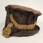 Load image into Gallery viewer, Handmade Short Brim Faux Leather Hat (Side)

