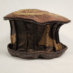 Load image into Gallery viewer, Handmade Short Brim Faux Leather Hat (Back)
