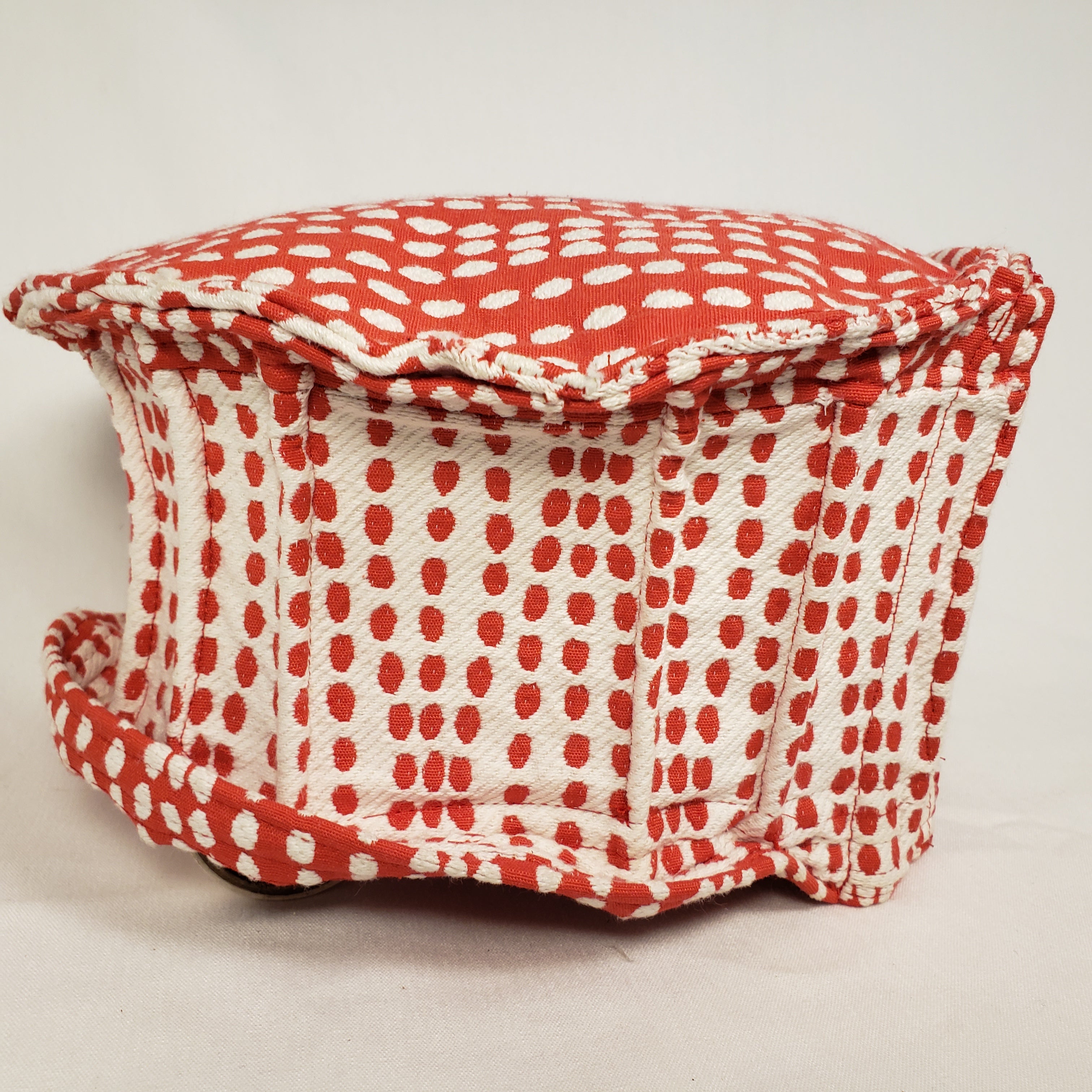 Handmade Short Brim Polka-Dot Hat (Side)