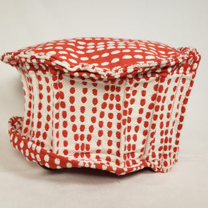 Handmade Short Brim Polka-Dot Hat (Side)