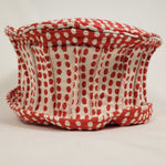 Load image into Gallery viewer, Handmade Short Brim Polka-Dot Hat (Back)
