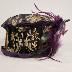  Handmade Brocade Short Brim Hat (Side)