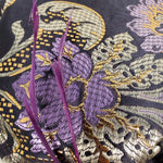 Load image into Gallery viewer,  Handmade Brocade Short Brim Hat (Top Detail)
