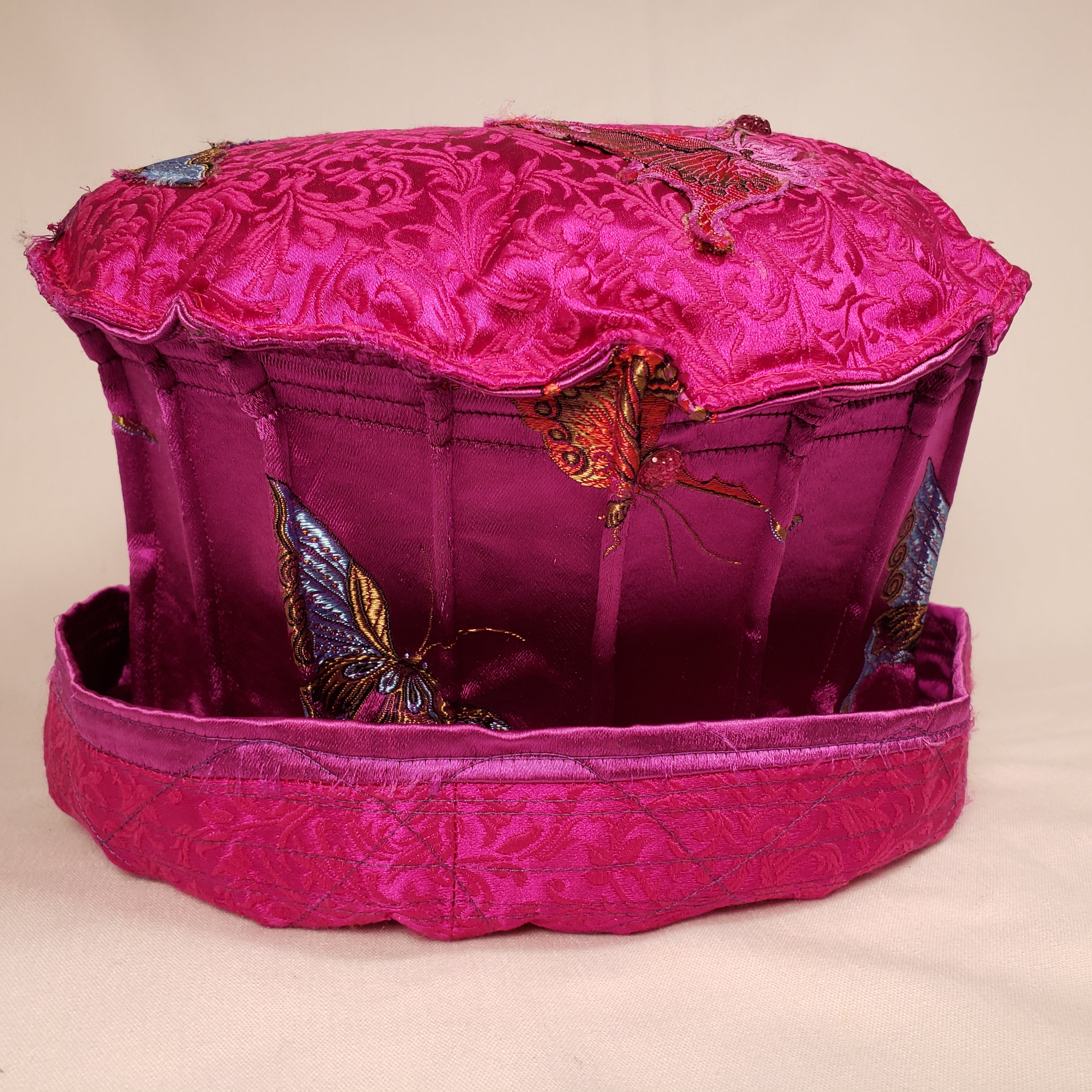 Handmade Brocade Short Brim Hat (Back)