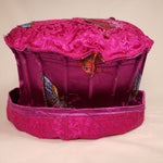 Load image into Gallery viewer, Handmade Brocade Short Brim Hat (Back)
