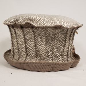Beige & Cream Short Brim Hat (Back)