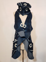 Load image into Gallery viewer, Blue Mud Cloth Hat &amp; Vest Set
