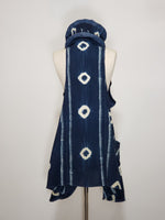 Load image into Gallery viewer, Blue Mud Cloth Hat &amp; Vest Set
