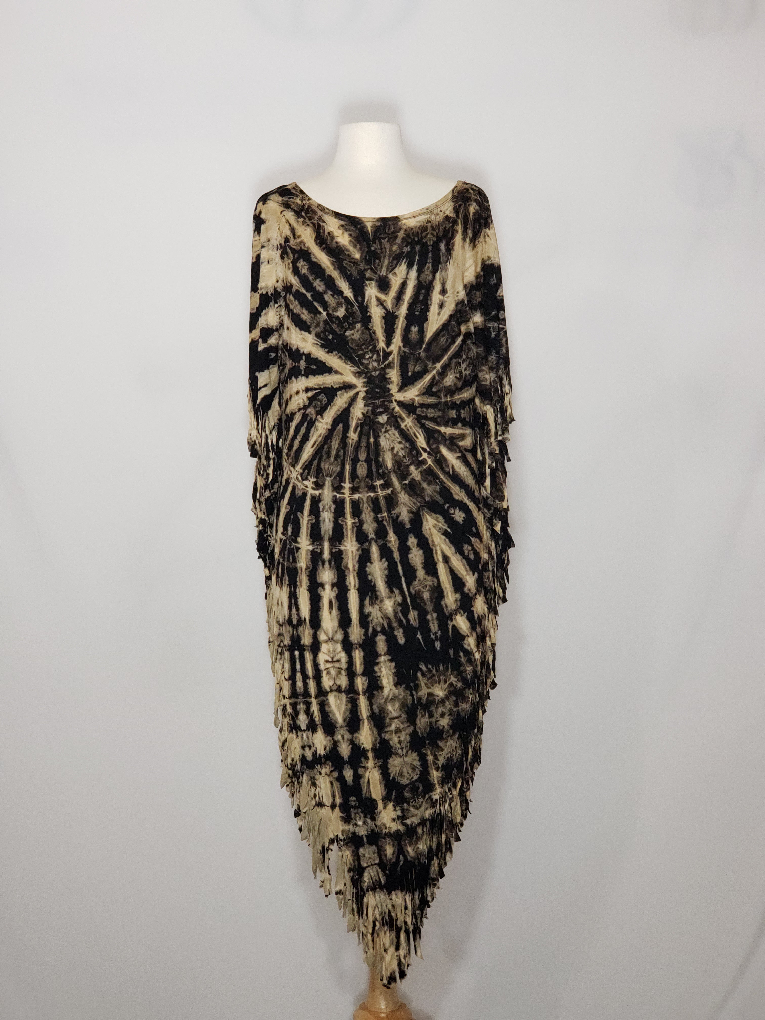 T-Top - Black & Beige Tie Dye