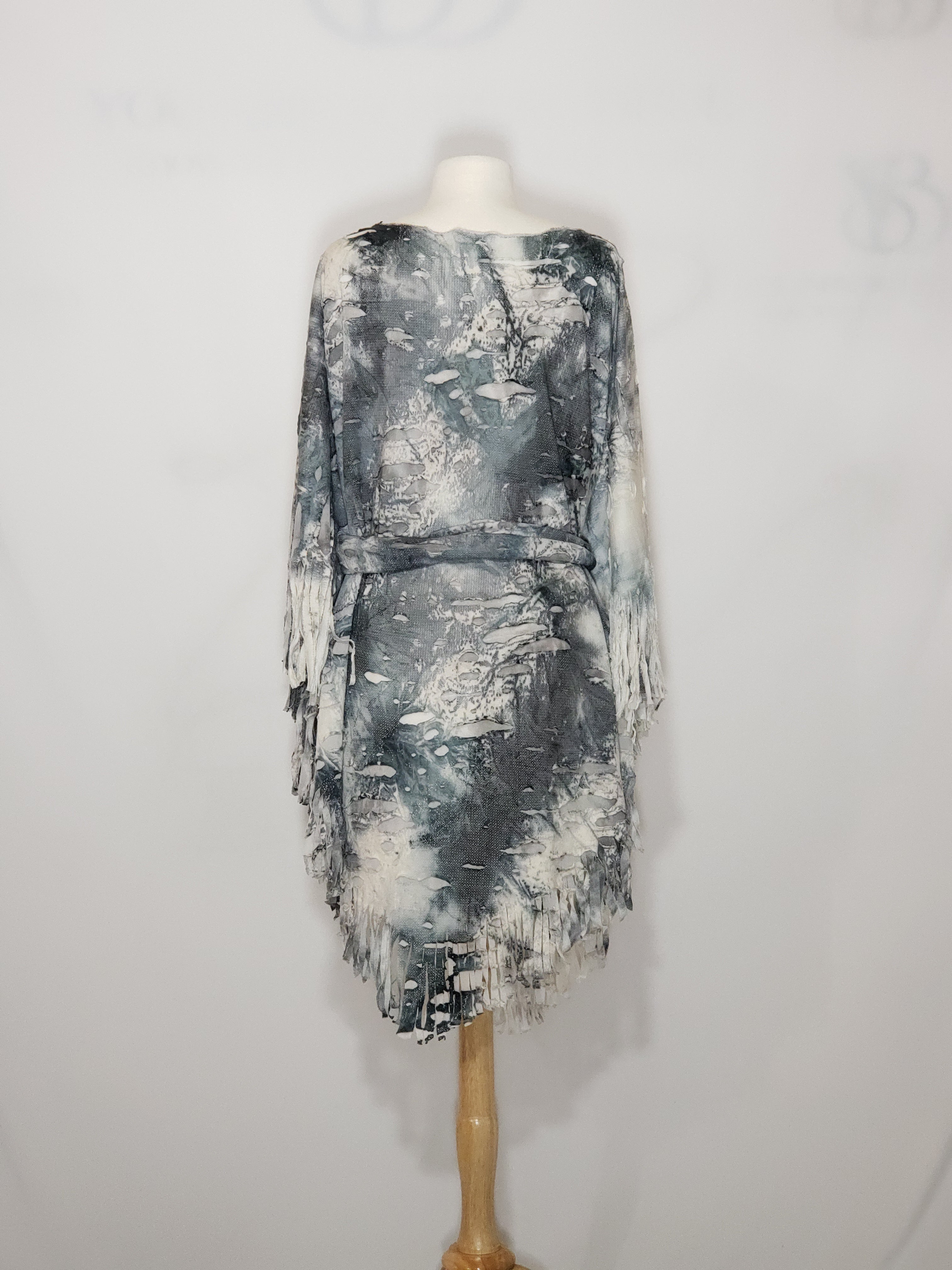 T-Top - Black, White & Grey Tie Dye