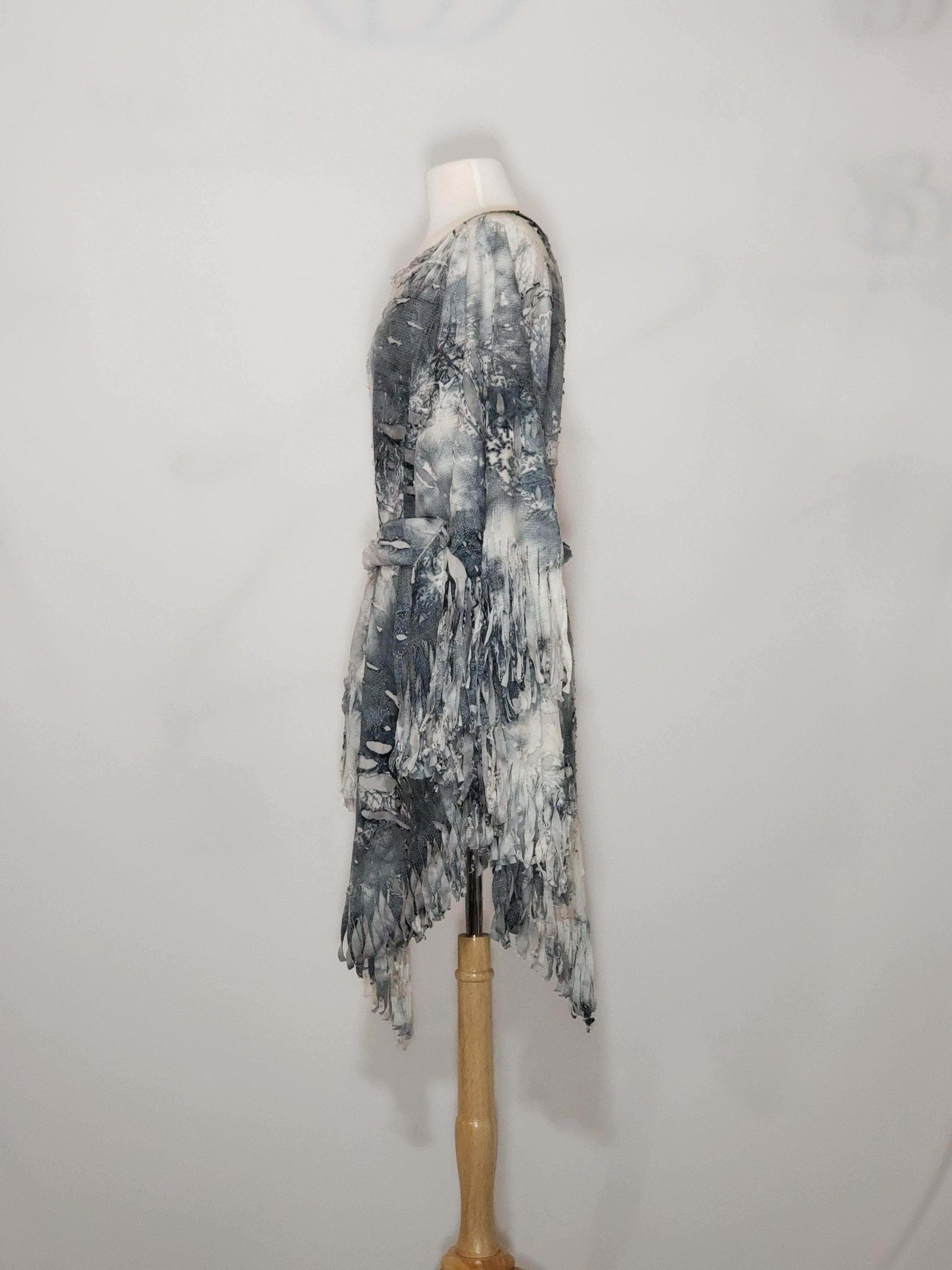 T-Top - Black, White & Grey Tie Dye