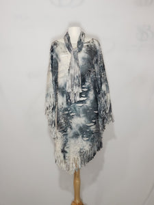 T-Top - Black, White & Grey Tie Dye