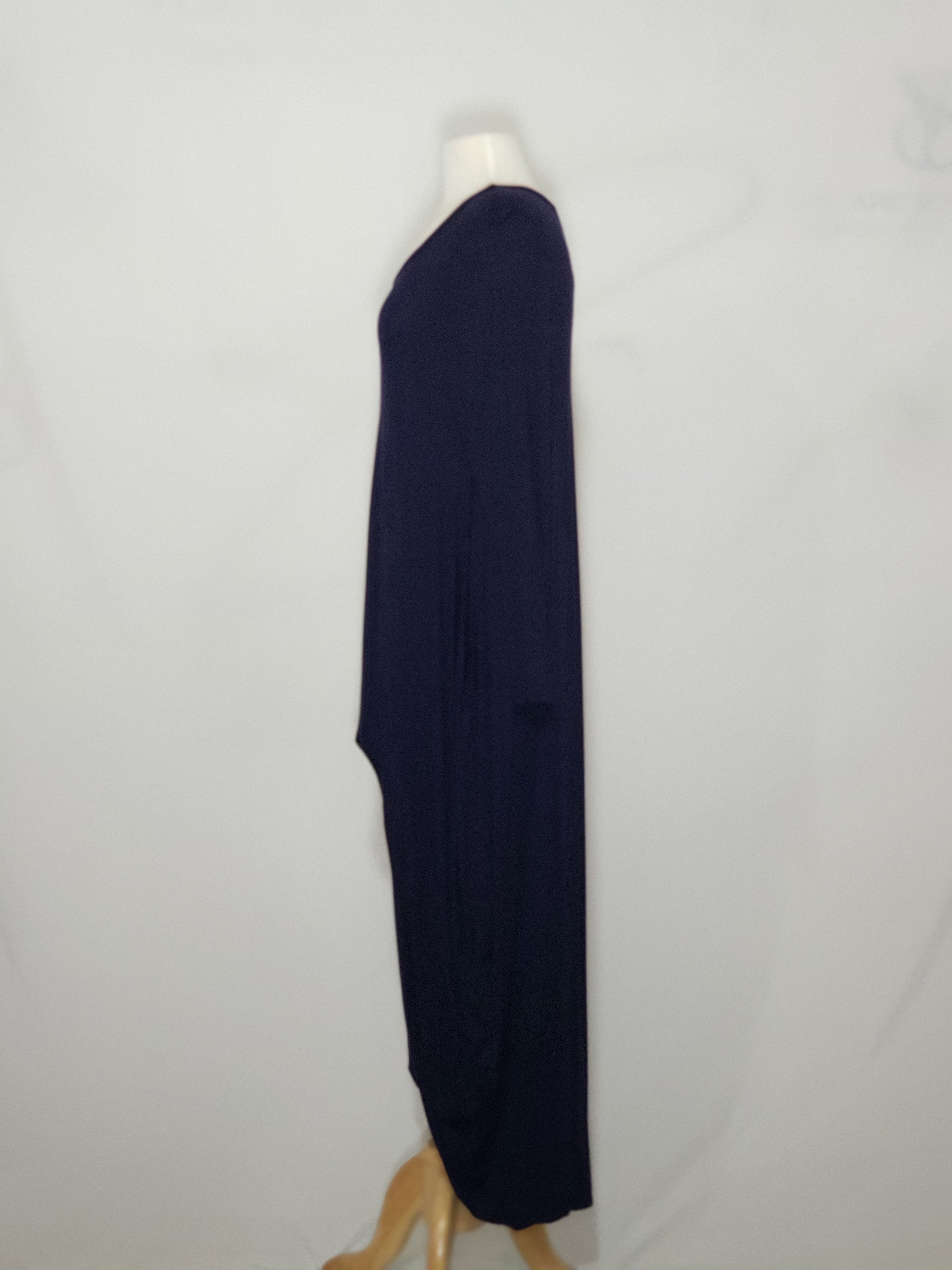 Long Sleeve High Low -Navy Blue w/ pockets