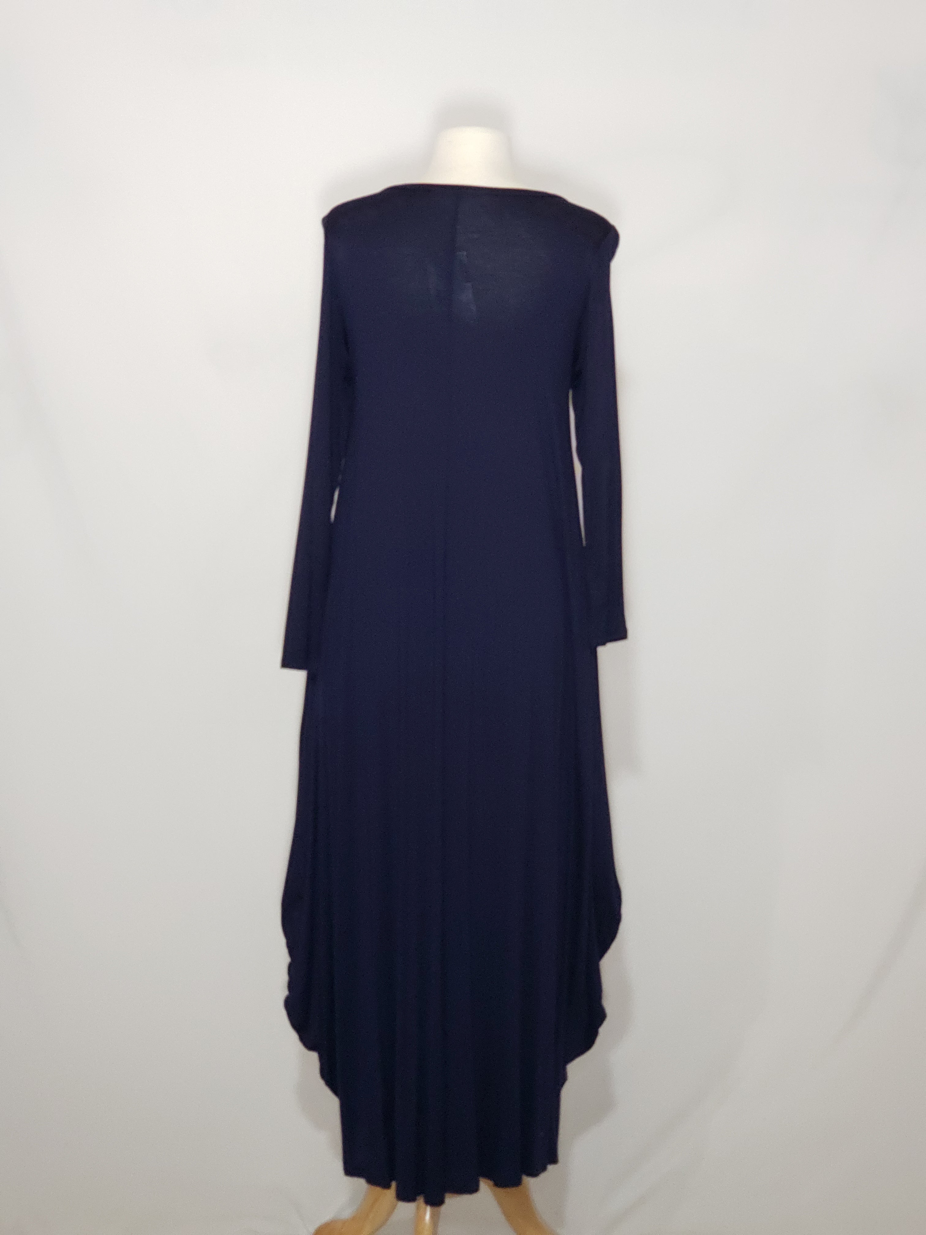 Long Sleeve High Low -Navy Blue w/ pockets