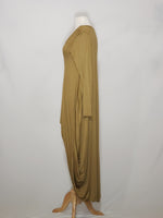Load image into Gallery viewer, Long Sleeve High Low - Camel Brown/ Gold w/ pockets
