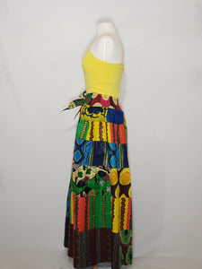 African Skirt - Long Skirt & Head Wrap