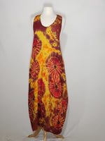 Load image into Gallery viewer, Tie Dye Racer Back Dress- Yellow, Maroon, Red
