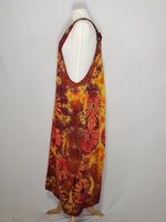 Load image into Gallery viewer, Tie Dye Racer Back Dress- Yellow, Maroon, Red
