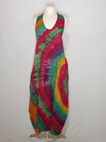 Load image into Gallery viewer, Tie Dye Racer Back Dress- Yellow, Green, Teal, Purple
